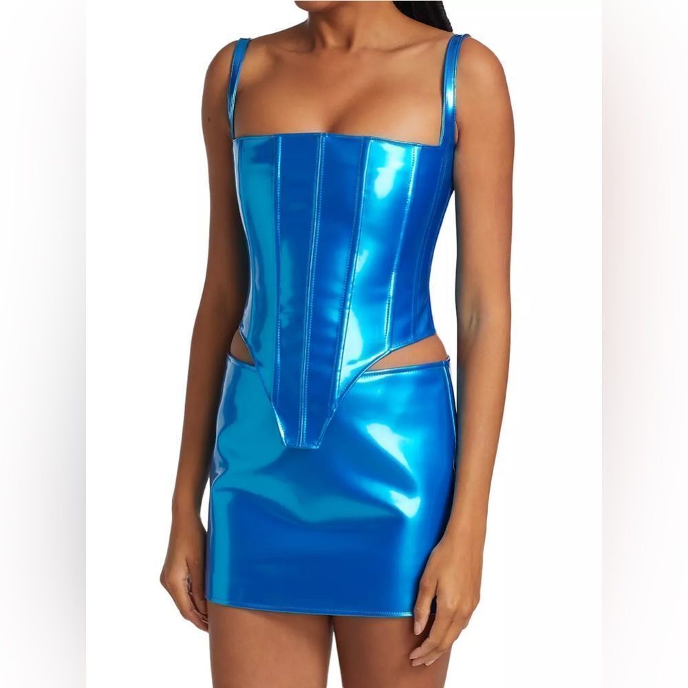 LaQuan Smith Metallic Corset Bustier Size Large. Runs small ! PTP:17